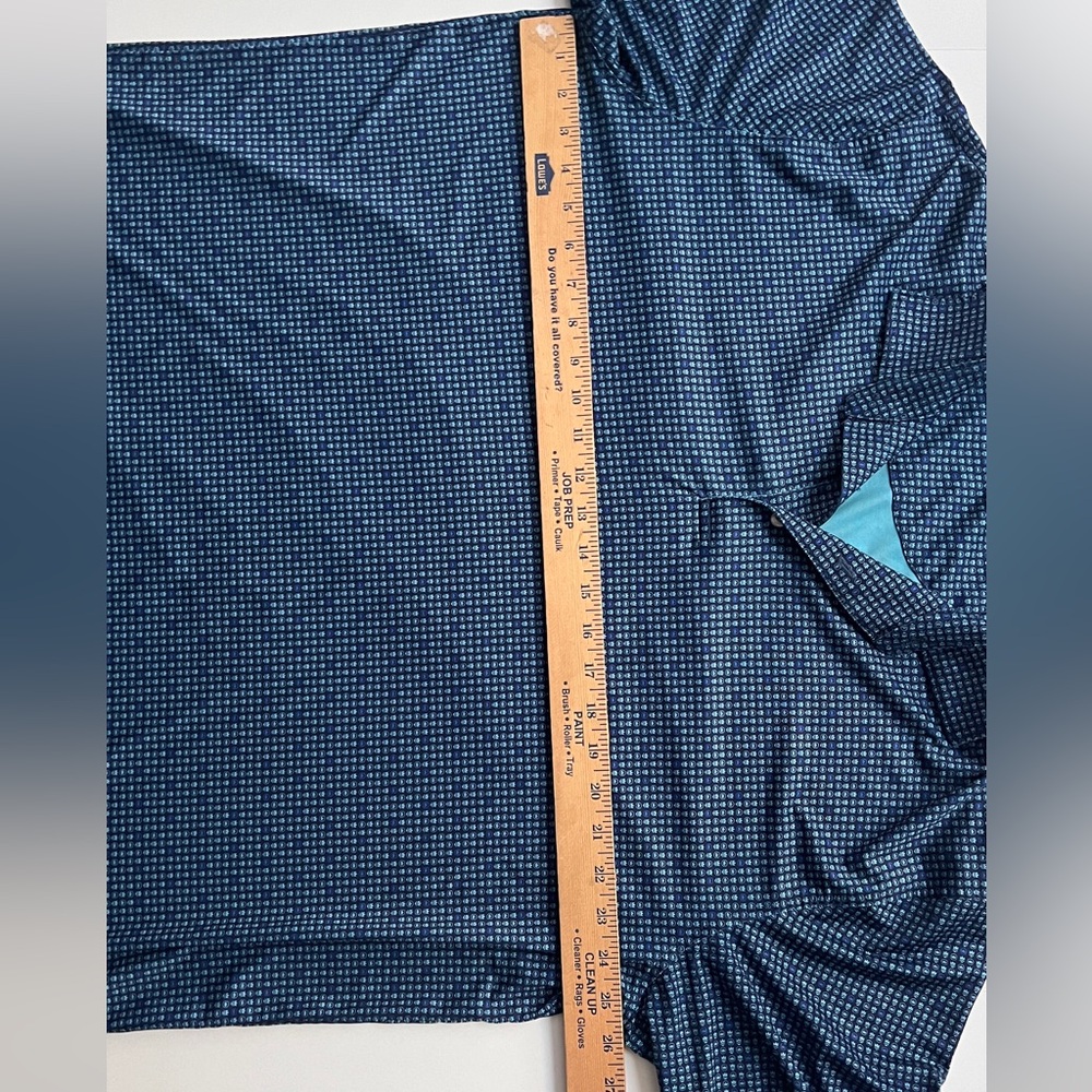 Peter Millar Summer Comfort Mens Size XL Golf Polo Blue All Over Print Crowns - Picture 6 of 11